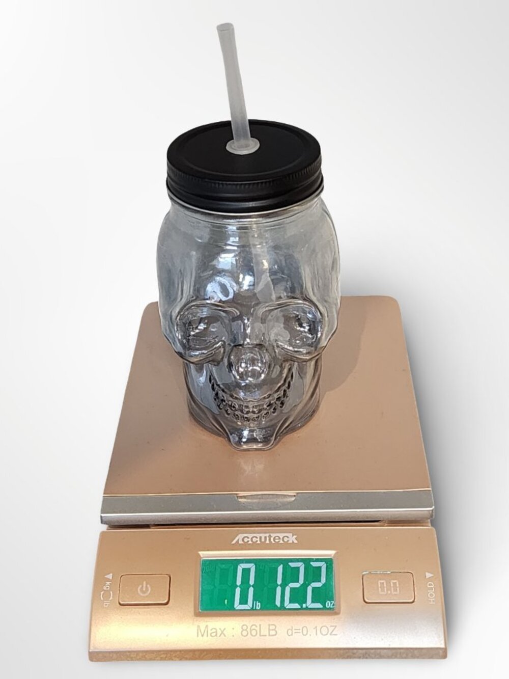 Glass Skull Mason Jar Tumbler - Picture 10 of 10